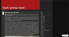 Desktop Screenshot of bookgroupexpo.wordpress.com