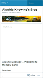 Mobile Screenshot of akashicknowing.wordpress.com