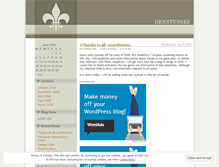 Tablet Screenshot of genstudies.wordpress.com
