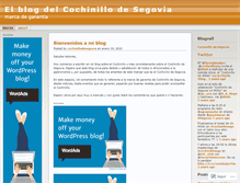 Tablet Screenshot of cochinillodesegovia.wordpress.com