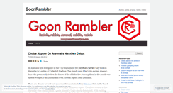Desktop Screenshot of goonrambler.wordpress.com