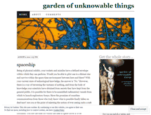 Tablet Screenshot of gardenofunknowablethings.wordpress.com