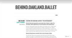Desktop Screenshot of behindoaklandballet.wordpress.com
