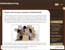 Tablet Screenshot of bethesdamoving.wordpress.com