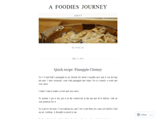 Tablet Screenshot of afoodiesjourney.wordpress.com