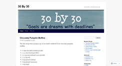 Desktop Screenshot of 30goalsby30.wordpress.com