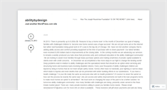 Desktop Screenshot of abilitybydesign.wordpress.com