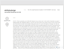 Tablet Screenshot of abilitybydesign.wordpress.com