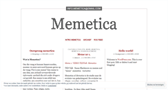 Desktop Screenshot of memetica.wordpress.com