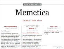 Tablet Screenshot of memetica.wordpress.com