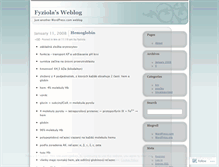 Tablet Screenshot of fyziola.wordpress.com