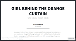 Desktop Screenshot of girlbehindtheorangecurtain.wordpress.com