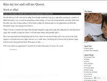 Tablet Screenshot of kissmytoeandcallmequeen.wordpress.com