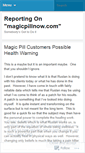 Mobile Screenshot of magicpillnow.wordpress.com