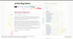 Desktop Screenshot of onebagnation.wordpress.com