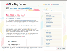 Tablet Screenshot of onebagnation.wordpress.com