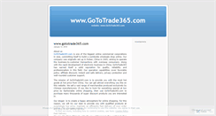 Desktop Screenshot of gototrade365.wordpress.com