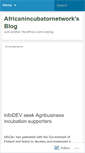 Mobile Screenshot of africanincubatornetwork.wordpress.com