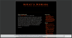 Desktop Screenshot of djf4t.wordpress.com