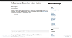 Desktop Screenshot of indigenousstudies.wordpress.com