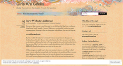 Desktop Screenshot of girlsaregeeks.wordpress.com