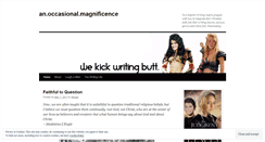 Desktop Screenshot of occassionalmagnificence.wordpress.com