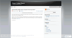 Desktop Screenshot of expertgadgetreport.wordpress.com