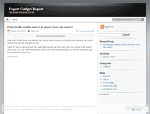 Tablet Screenshot of expertgadgetreport.wordpress.com