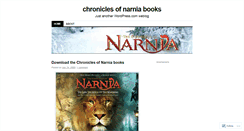 Desktop Screenshot of chroniclesofnarniabooks.wordpress.com