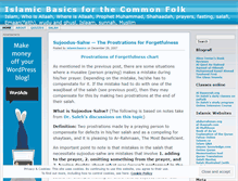 Tablet Screenshot of islamicbasics.wordpress.com
