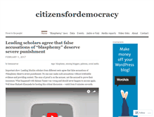 Tablet Screenshot of citizensfordemocracy.wordpress.com