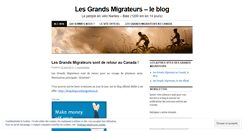 Desktop Screenshot of lesgrandsmigrateurs.wordpress.com