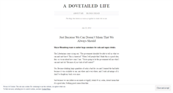 Desktop Screenshot of dovetailedlife.wordpress.com