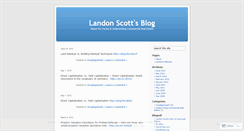 Desktop Screenshot of landonscott.wordpress.com