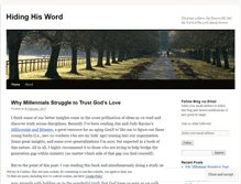 Tablet Screenshot of hidinghisword.wordpress.com