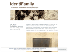 Tablet Screenshot of identifamily.wordpress.com