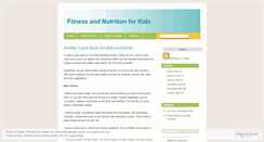 Desktop Screenshot of fitnessandnutritionforkids.wordpress.com