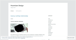 Desktop Screenshot of huomisendesign.wordpress.com