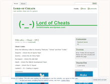 Tablet Screenshot of lordofcheats.wordpress.com