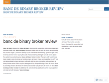 Tablet Screenshot of advertising.bancdebinarybrokerreview.wordpress.com