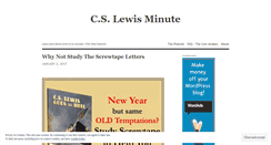 Desktop Screenshot of lewisminute.wordpress.com