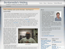 Tablet Screenshot of bonitamedia.wordpress.com