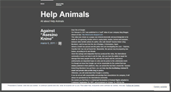 Desktop Screenshot of helpingtheanimals.wordpress.com