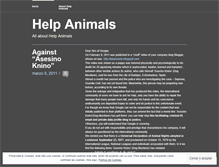 Tablet Screenshot of helpingtheanimals.wordpress.com