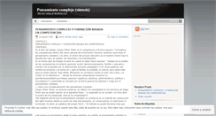 Desktop Screenshot of pensamientocomplejo.wordpress.com