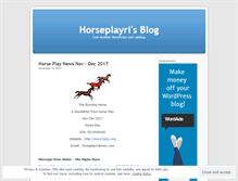 Tablet Screenshot of horseplayri.wordpress.com