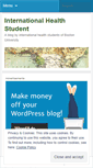 Mobile Screenshot of internationalhealthstudent.wordpress.com