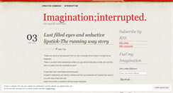 Desktop Screenshot of imaginationinterrupted.wordpress.com