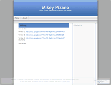 Tablet Screenshot of mikeypizano.wordpress.com