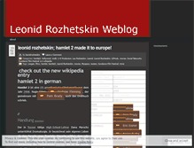 Tablet Screenshot of leonidrozhetskin.wordpress.com